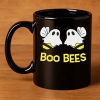 Funny Boo Bees Couples Halloween Cool 11oz C Handle Ceramic Mug