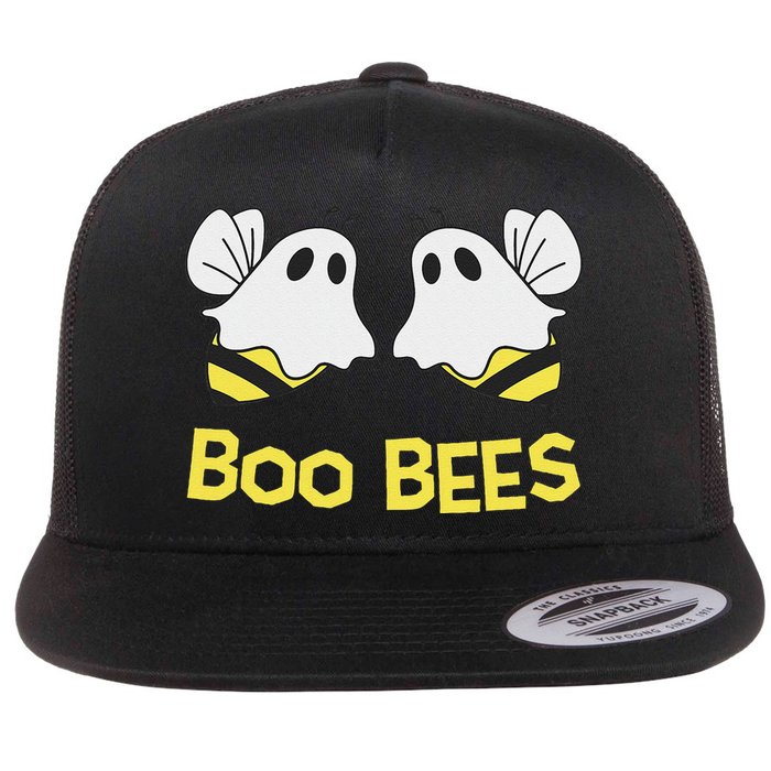 Funny Boo Bees Couples Halloween Cool Flat Bill Trucker Hat