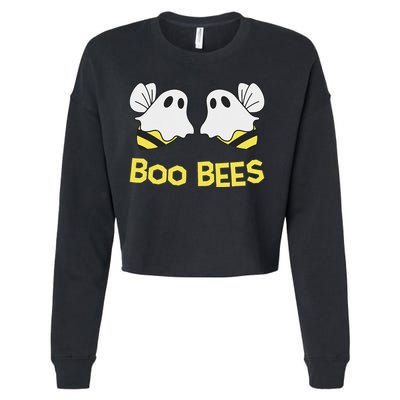 Funny Boo Bees Couples Halloween Cool Cropped Pullover Crew