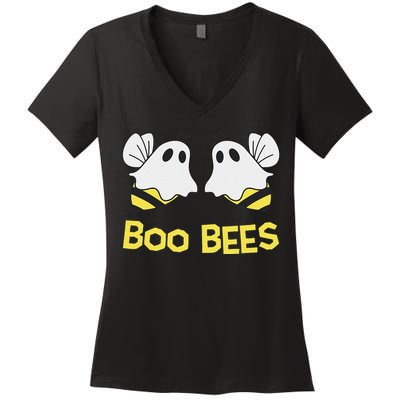 Funny Boo Bees Couples Halloween Cool Women's V-Neck T-Shirt