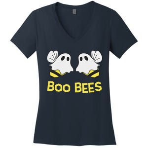 Funny Boo Bees Couples Halloween Cool Women's V-Neck T-Shirt