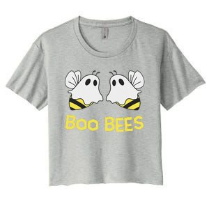 Funny Boo Bees Couples Halloween Cool Women's Crop Top Tee