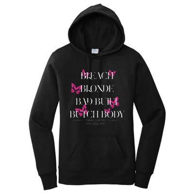 Funny Bleach Blonde Bad Built Butch Body Women's Pullover Hoodie