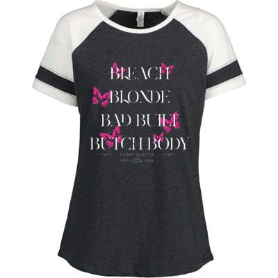 Funny Bleach Blonde Bad Built Butch Body Enza Ladies Jersey Colorblock Tee