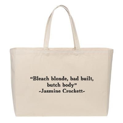 Funny Bleach Blonde Bad Built Butch Body Cotton Canvas Jumbo Tote