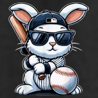 Funny Baseball Bunny Easter Cool Comfort Performance Bucket Hat