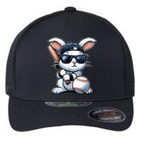 Funny Baseball Bunny Easter Flexfit Unipanel Trucker Cap