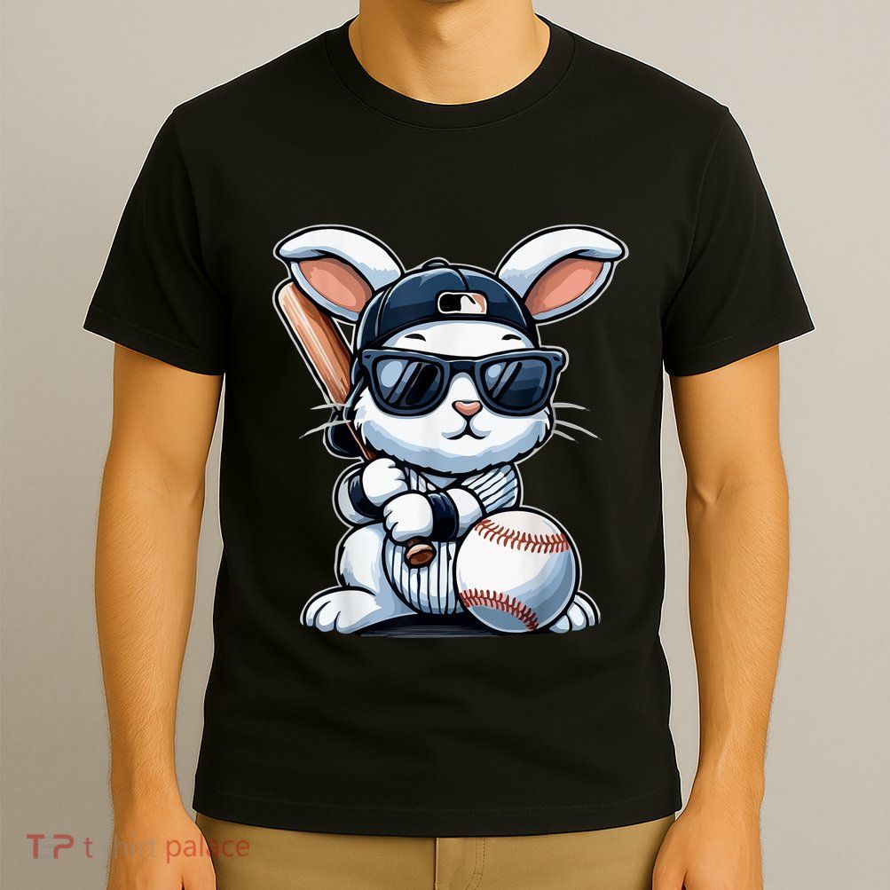 Funny Baseball Bunny Easter T-Shirt