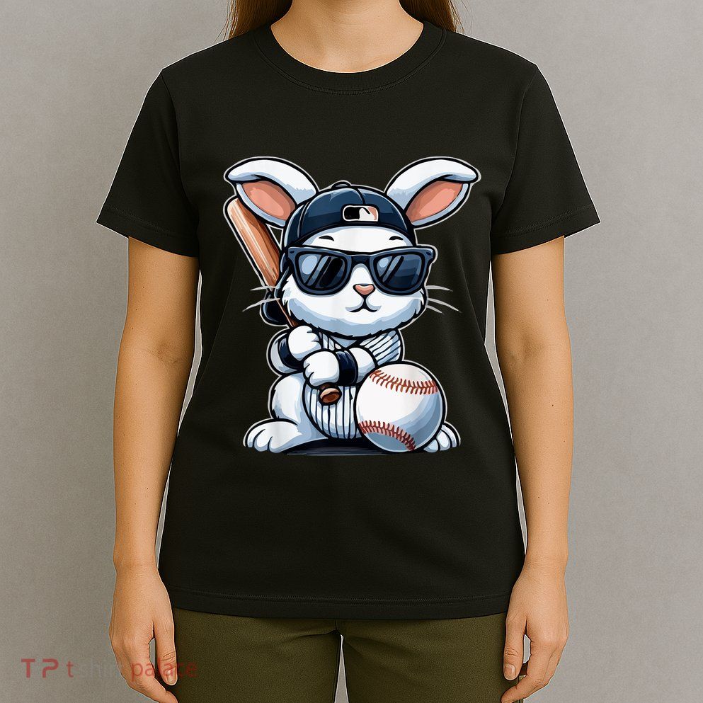 Funny Baseball Bunny Easter T-Shirt