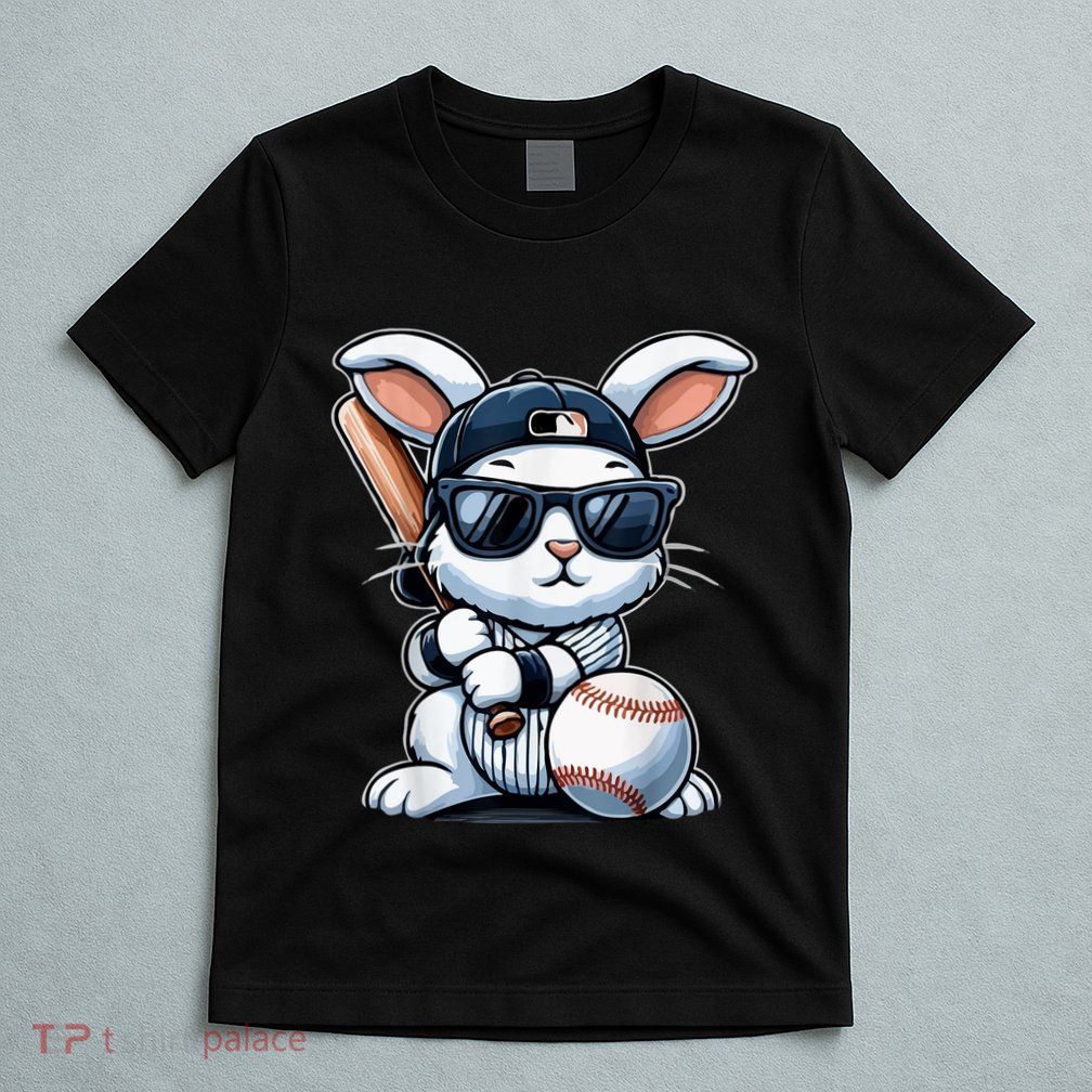 Funny Baseball Bunny Easter T-Shirt