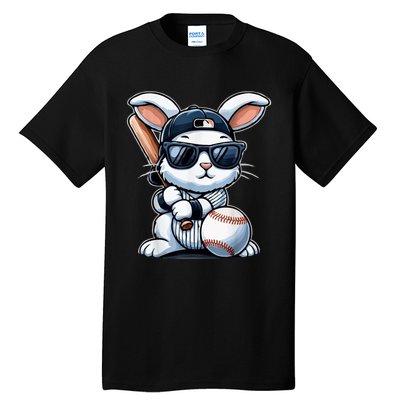 Funny Baseball Bunny Easter Tall T-Shirt