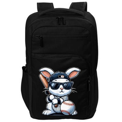 Funny Baseball Bunny Easter Impact Tech Backpack