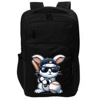 Funny Baseball Bunny Easter Impact Tech Backpack