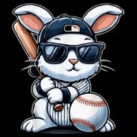 Funny Baseball Bunny Easter Impact Tech Backpack