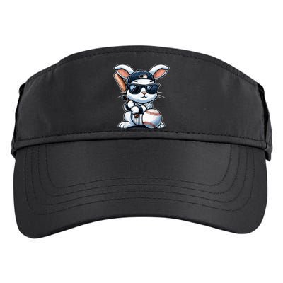 Funny Baseball Bunny Easter Adult Drive Performance Visor