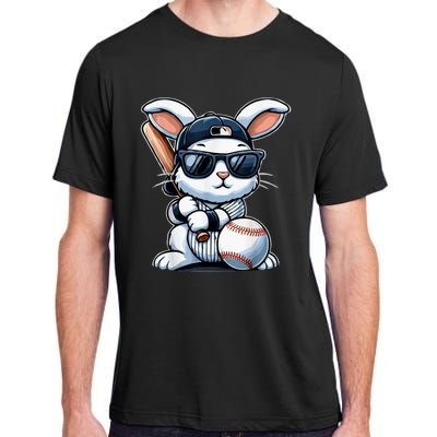 Funny Baseball Bunny Easter Adult ChromaSoft Performance T-Shirt