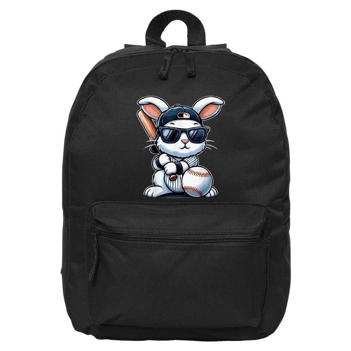 Funny Baseball Bunny Easter 16 in Basic Backpack