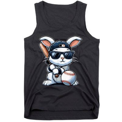 Funny Baseball Bunny Easter Tank Top