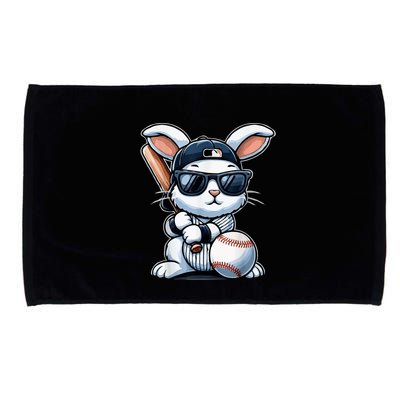 Funny Baseball Bunny Easter Microfiber Hand Towel