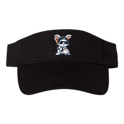 Funny Baseball Bunny Easter Valucap Bio-Washed Visor