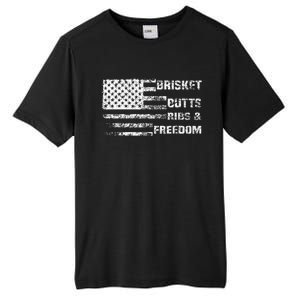 Funny Bbq Brisket Butts Ribs And Freedom Funny Grilling Tall Fusion ChromaSoft Performance T-Shirt