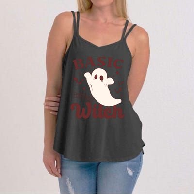 Funny Boo Basic Witch Halloween Spooky Gift Women's Strappy Tank