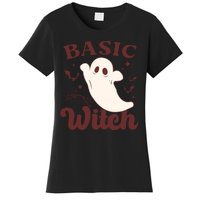 Funny Boo Basic Witch Halloween Spooky Gift Women's T-Shirt