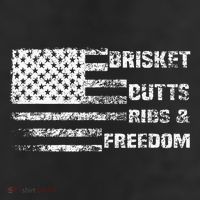 Funny Bbq Brisket Butts Ribs And Freedom Funny Grilling 7 Panel Mesh Trucker Snapback Hat