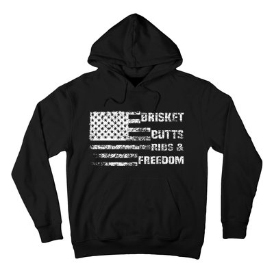 Funny Bbq Brisket Butts Ribs And Freedom Funny Grilling Hoodie