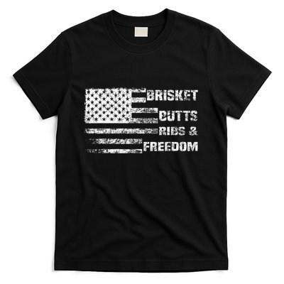 Funny Bbq Brisket Butts Ribs And Freedom Funny Grilling T-Shirt