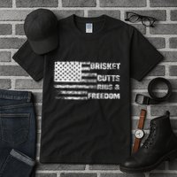 Funny Bbq Brisket Butts Ribs And Freedom Funny Grilling Tall T-Shirt