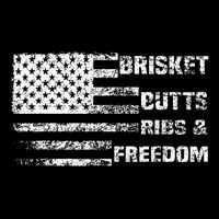 Funny Bbq Brisket Butts Ribs And Freedom Funny Grilling Sustainable Bucket Hat