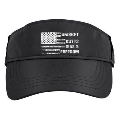 Funny Bbq Brisket Butts Ribs And Freedom Funny Grilling Adult Drive Performance Visor