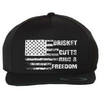Funny Bbq Brisket Butts Ribs And Freedom Funny Grilling Wool Snapback Cap