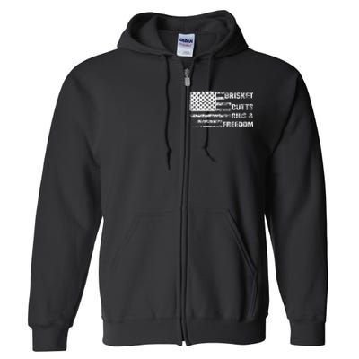 Funny Bbq Brisket Butts Ribs And Freedom Funny Grilling Full Zip Hoodie