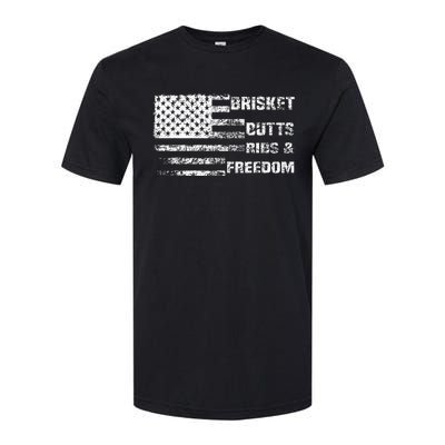 Funny Bbq Brisket Butts Ribs And Freedom Funny Grilling Softstyle CVC T-Shirt