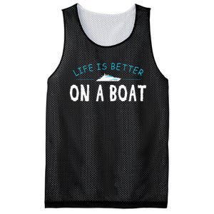 Funny Boating Boat Gift Life Better On Boat Captain Mesh Reversible Basketball Jersey Tank