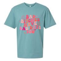 Funny Bad Bitches Have Bad Days Too Retro Funny Saying Groovy Memes Bad Bitches Sueded Cloud Jersey T-Shirt