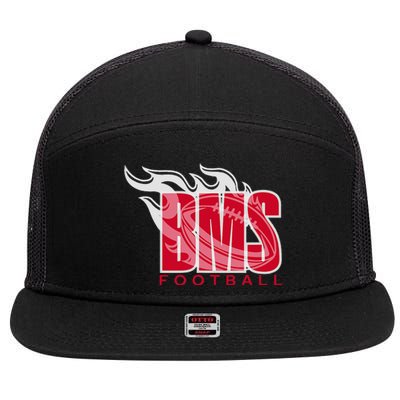 Football Blake Bass Middle Football Is Fire 7 Panel Mesh Trucker Snapback Hat