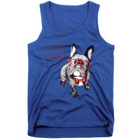 French Bulldog Be My Valentine With Red Glasses Gift Tank Top