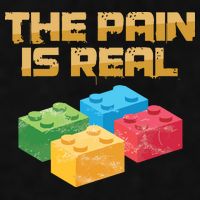 Funny Building Blocks Bricks Builder Pain Is Real Gift Ladies PosiCharge Tri-Blend Wicking Tank