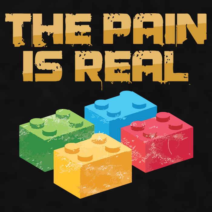 Funny Building Blocks Bricks Builder Pain Is Real Gift Ladies PosiCharge Tri-Blend Wicking Tank