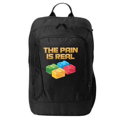 Funny Building Blocks Bricks Builder Pain Is Real Gift City Backpack