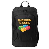 Funny Building Blocks Bricks Builder Pain Is Real Gift City Backpack