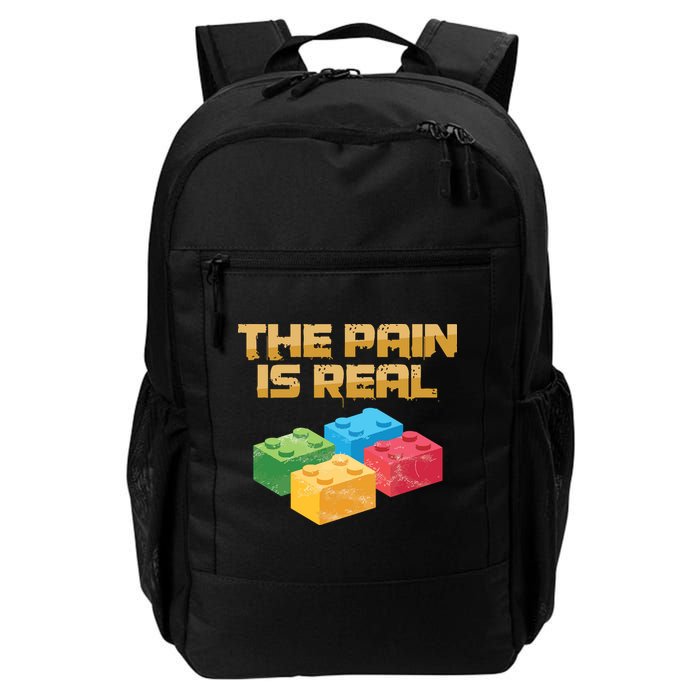 Funny Building Blocks Bricks Builder Pain Is Real Gift Backpack