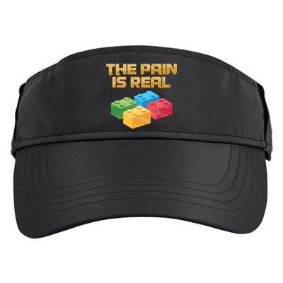 Funny Building Blocks Bricks Builder Pain Is Real Gift Adult Drive Performance Visor