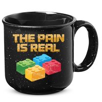 Funny Building Blocks Bricks Builder Pain Is Real Gift 15oz Campfire Ceramic Mug