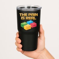 Funny Building Blocks Bricks Builder Pain Is Real Gift Tumbler