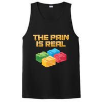 Funny Building Blocks Bricks Builder Pain Is Real Gift PosiCharge Competitor Tank
