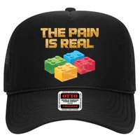 Funny Building Blocks Bricks Builder Pain Is Real Gift Hat